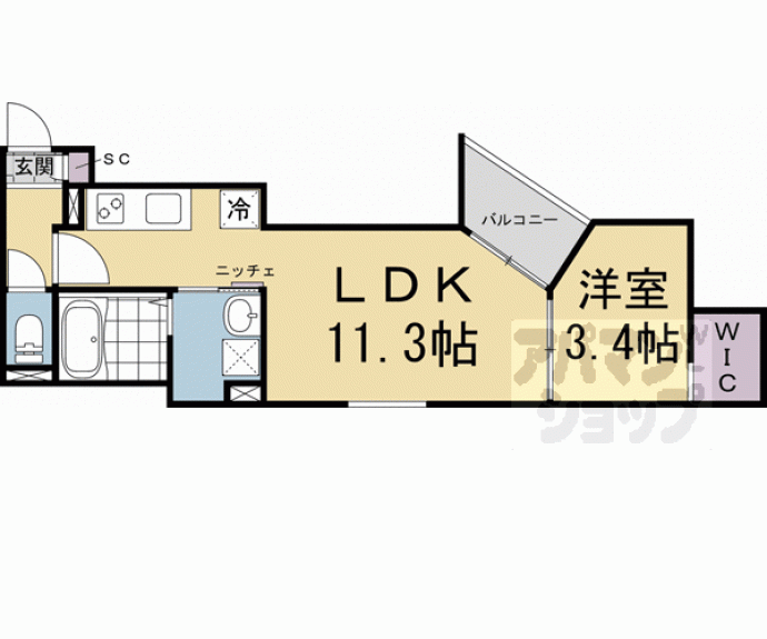 【ＲＥＧＡＬＥＳＴ西院】間取