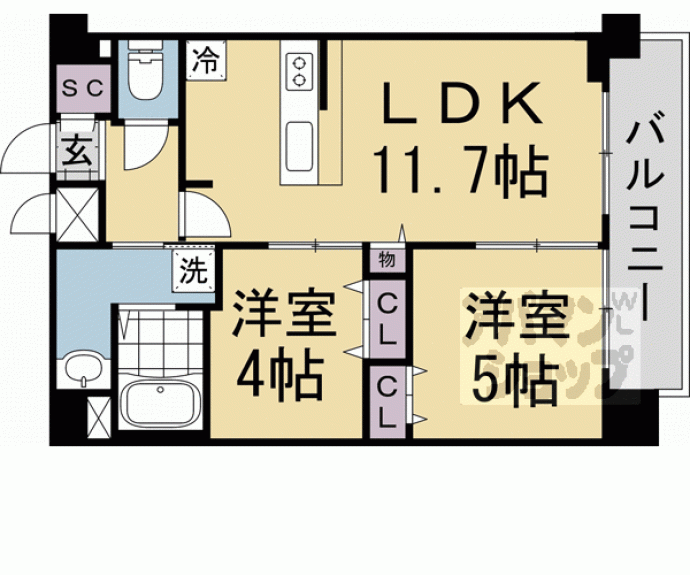 【ＣＲＥＳＴ　ＴＡＰＰ　十条】間取