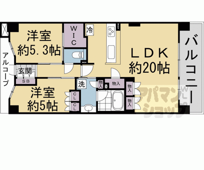 【ジオ京都西院】間取