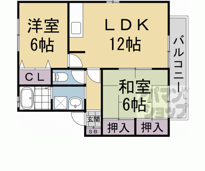 【ハイカムール庭井】間取