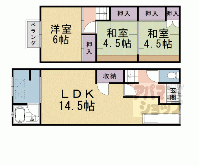 【開田４丁目貸家】間取