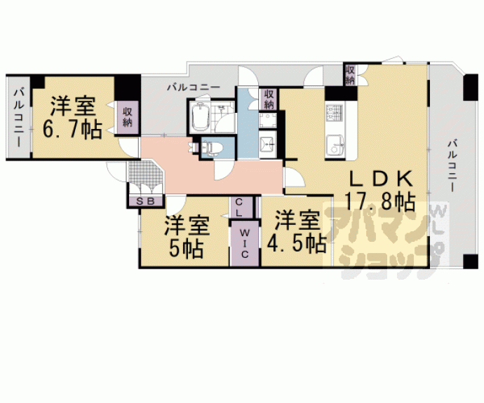 【レスポワール向日町ステーションフロント】間取