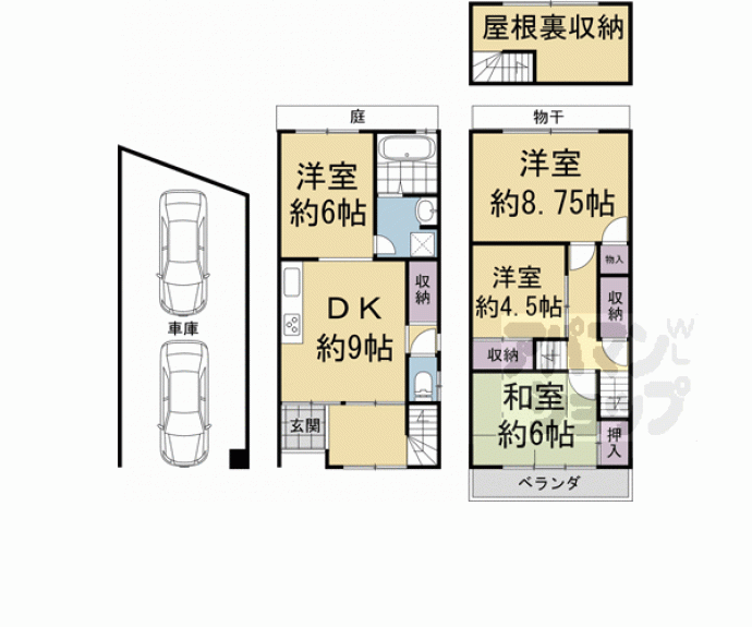 【北区大北山原谷乾町４３－５２戸建】間取