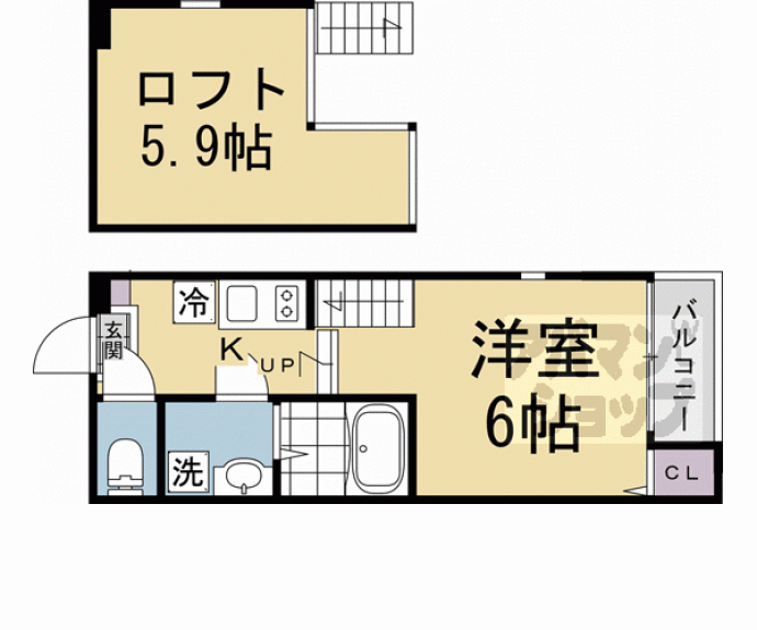【ハーモニーテラス淀新町Ⅱ】間取