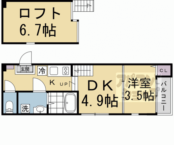 【ハーモニーテラス淀新町Ⅱ】間取
