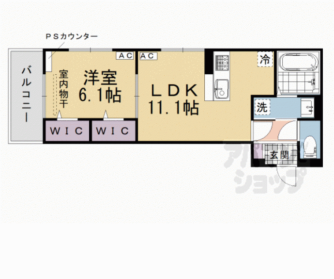 【ＧＲＡＭＭ下津林ＥＡＳＴ】間取