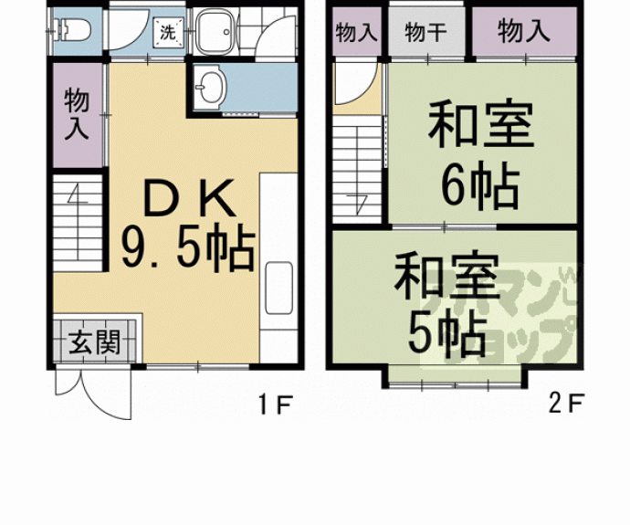 【上京区大宮町３４０－５貸家】間取