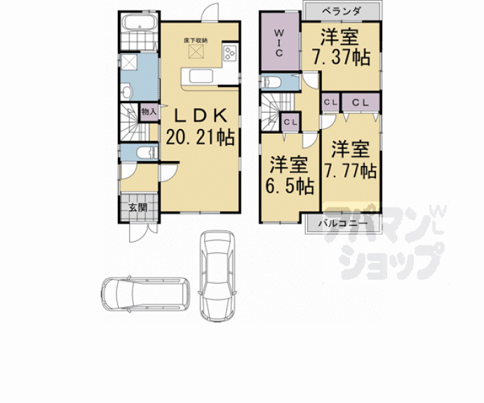 【久我御旅町貸家】間取