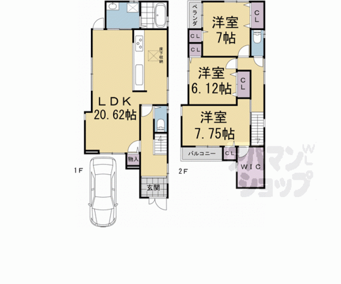 【久我御旅町貸家】間取