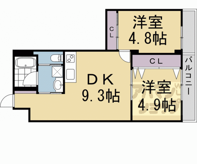 【ソフィア墨染駅前】間取
