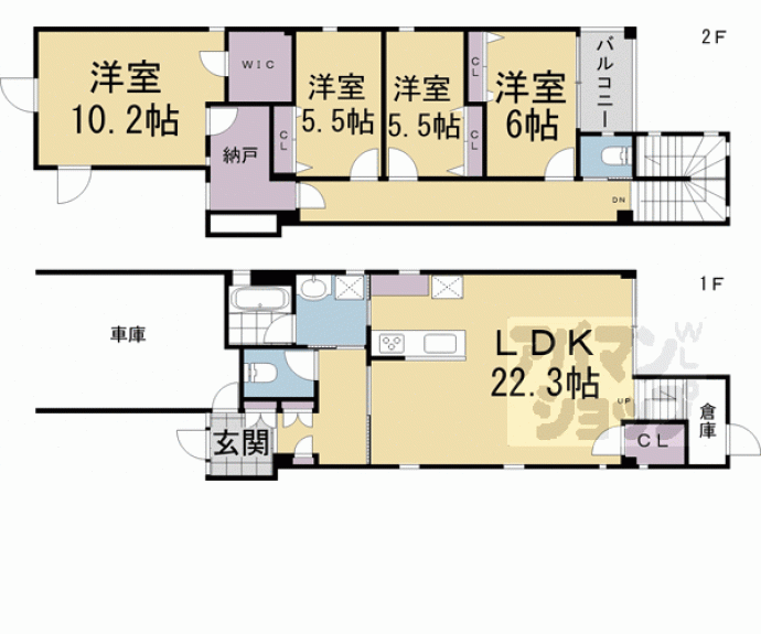 【上賀茂土門町３２－１戸建】間取