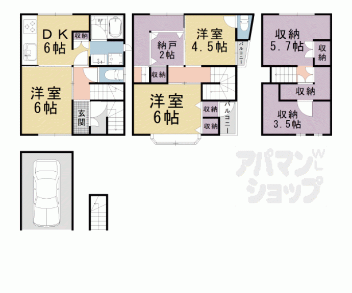 【川田御出町貸家】間取