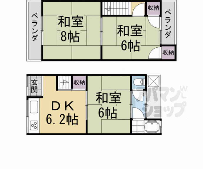 【大宮西総門口町テラスハウス】間取