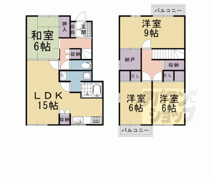 【桂野里町貸家】間取
