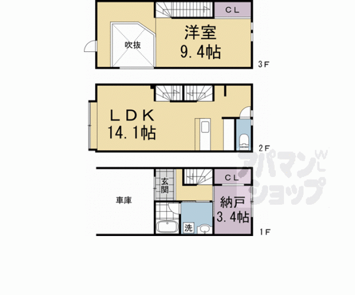 【西ノ京御輿岡町戸建】間取