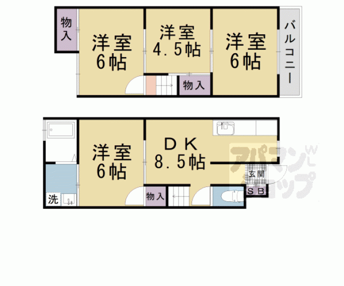 【四ノ宮行者谷貸家】間取