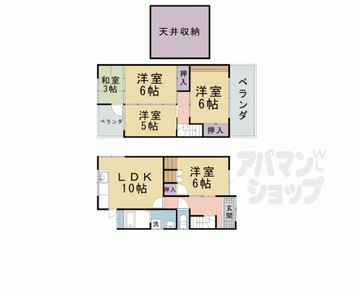 【東野南井ノ上町貸家】間取