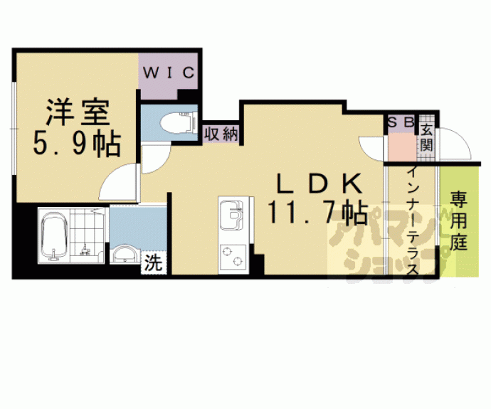 【仮称）京都市山科区椥辻新築アパート】間取