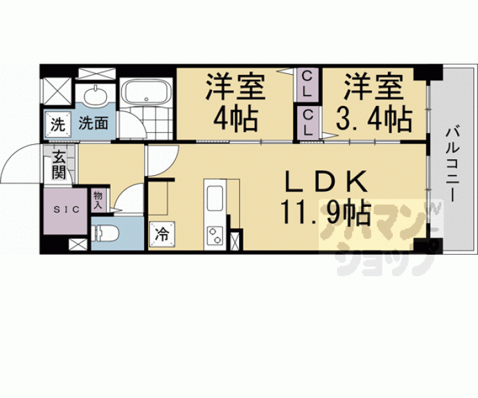 【ＳＴＡＮＤＺ西院】間取