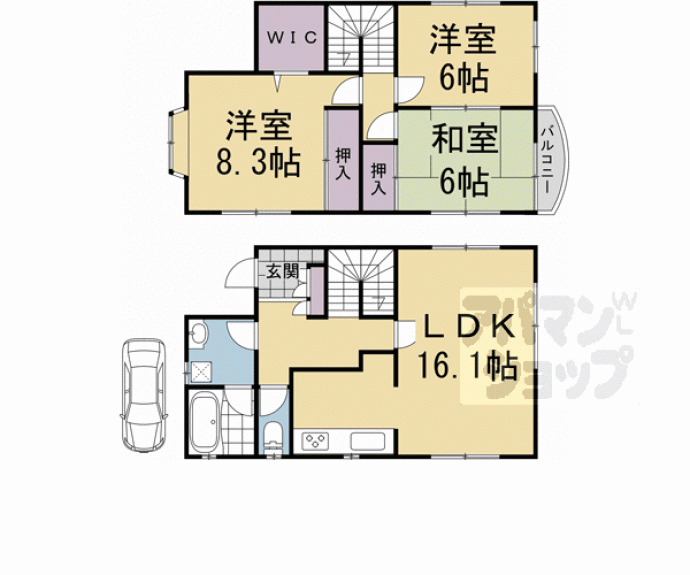 【宇治市開町31-12戸建】間取