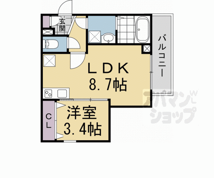 【仮称）ジーメゾン石田ルディア】間取