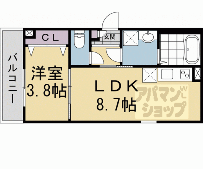 【仮称）ジーメゾン石田ルディア】間取