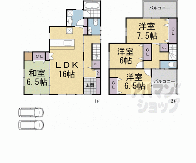 【松ケ崎御所ノ内町２７－２７戸建】間取
