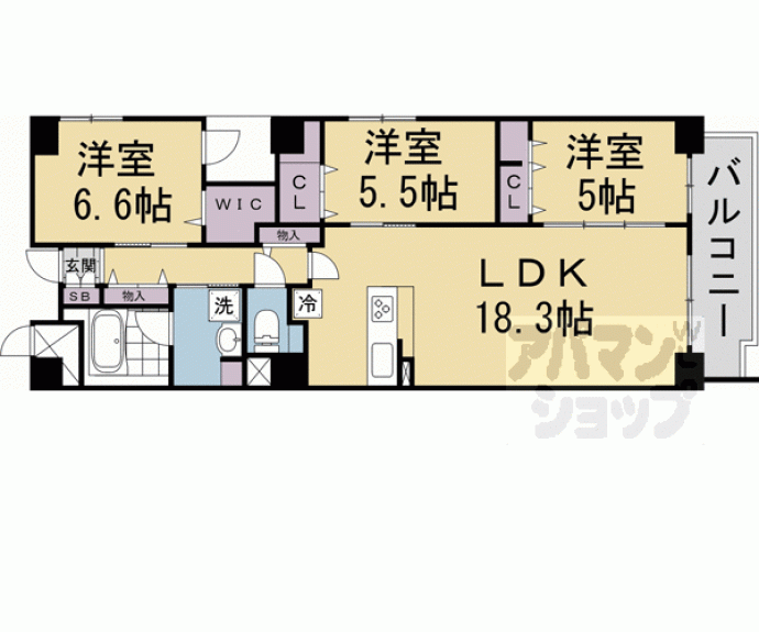 【仮）西院巽町プロジェクト】間取