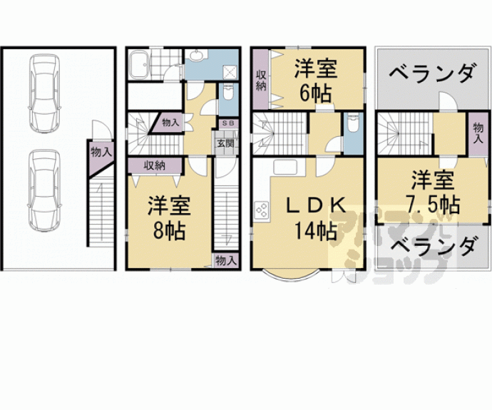 【中御門貸家】間取