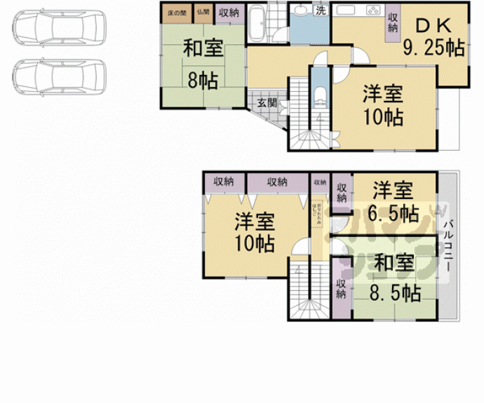 【西賀茂坊ノ後町8-1貸家】間取
