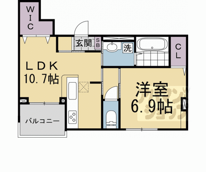 【KB.メゾングレイス】間取