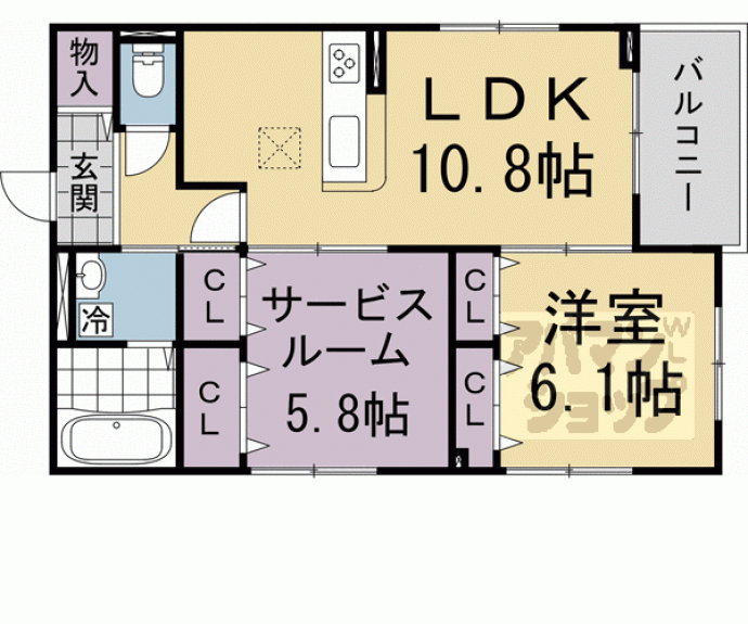 【KB.メゾングレイス】間取