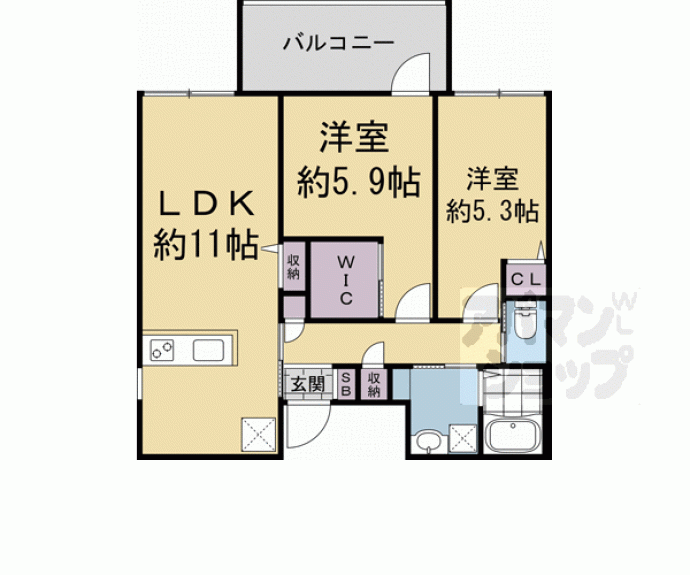 【ウェルスクエア壬生高辻通】間取