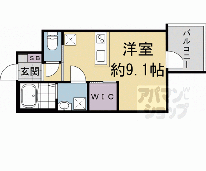 【ウェルスクエア壬生高辻通】間取