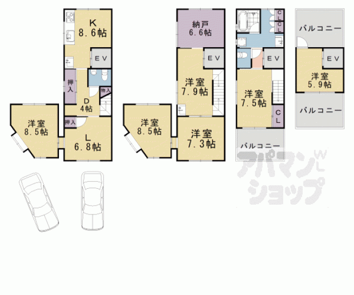 【四ノ宮鎌手町貸家】間取