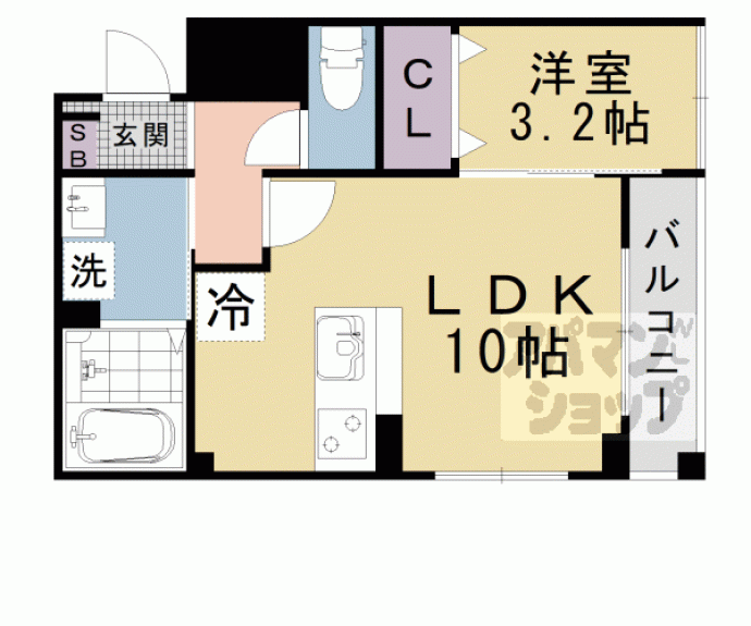 【メゾン・ド・K 天神川】間取