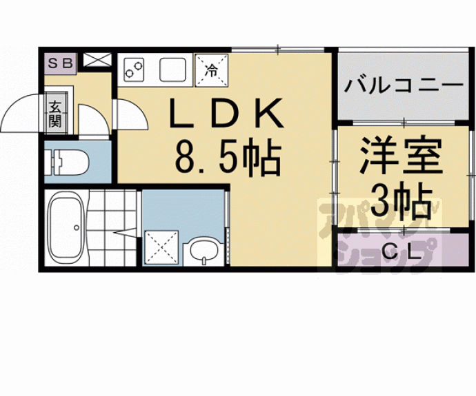 【Hubi Core 西京極】間取