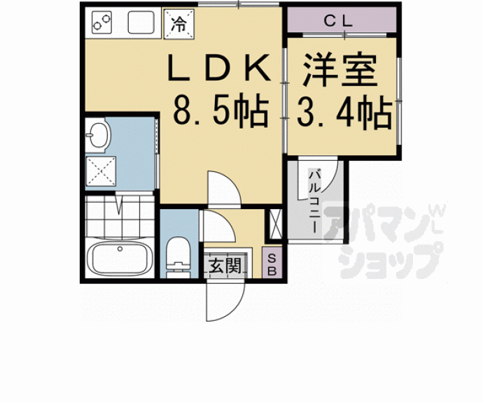 【Hubi Core 西京極】間取