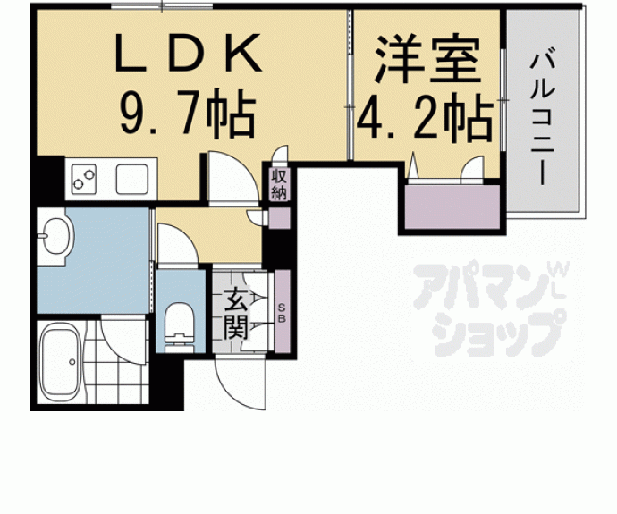 【ディアマンテ鴨川五条】間取