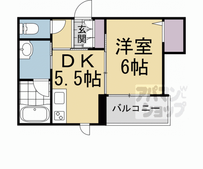 【ディアマンテ鴨川五条】間取