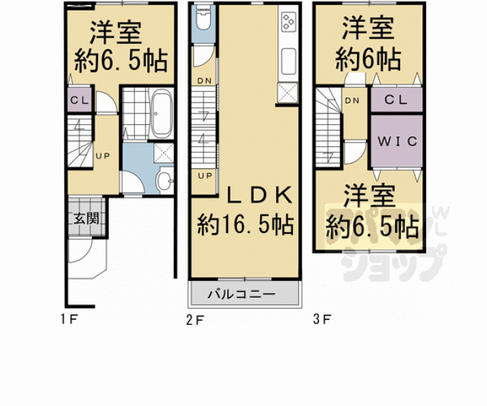 【壬生高樋町戸建て】間取