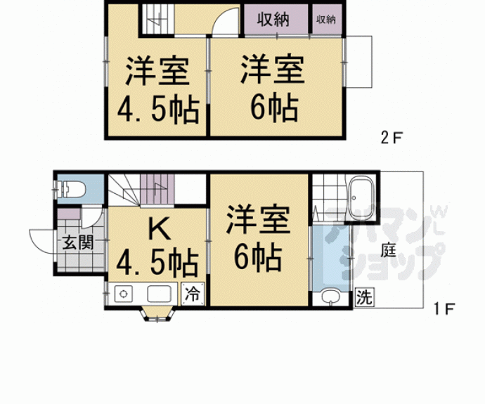 【東九条松田町１３７－２１貸家】間取