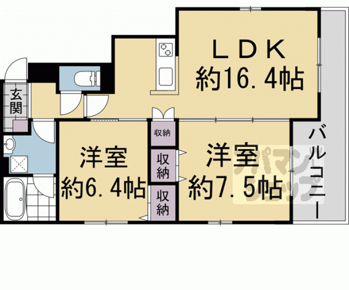【Kalan新町三条】間取
