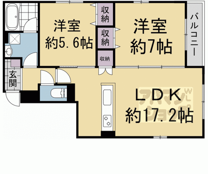 【Kalan新町三条】間取