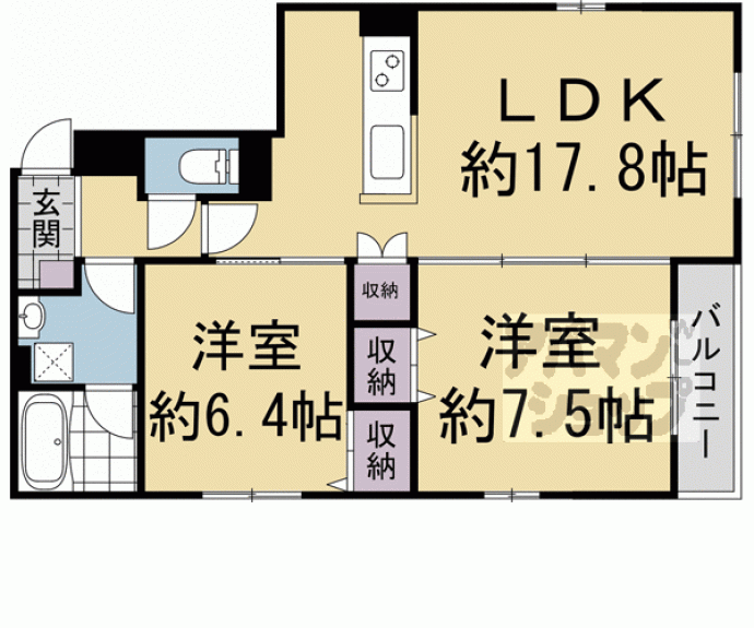 【Kalan新町三条】間取