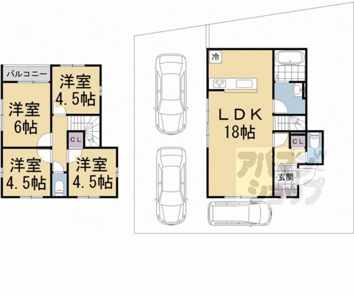 【上賀茂本山3-24貸家】間取
