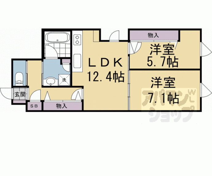 【カーサ壬生寺道】間取