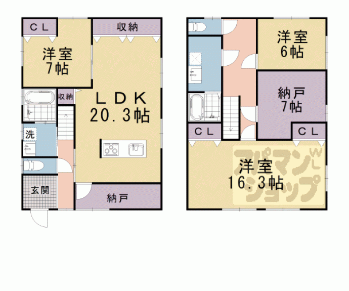 【雄琴一丁目貸家】間取