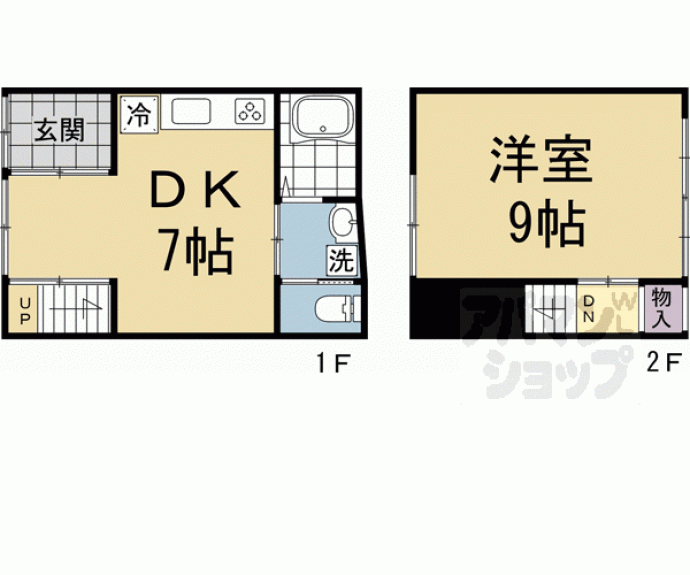 【壬生御所ノ内町貸家2-87】間取