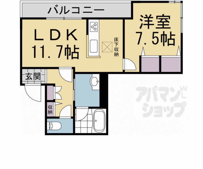【シャーメゾンガーデン太秦】間取